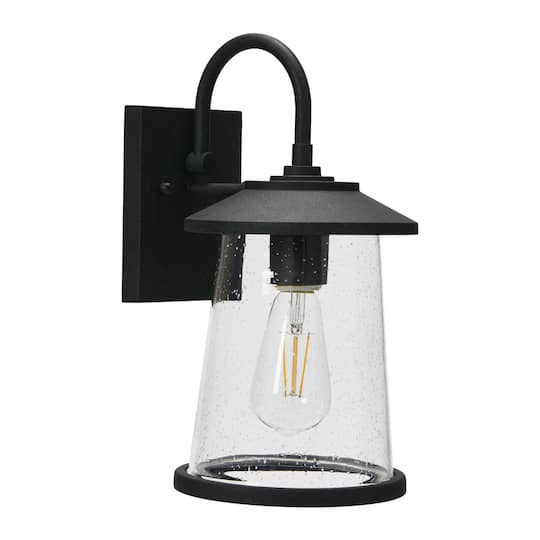 Hello Honey® Robert Stevenson Lighting Hudson 14.5" Distressed Zinc Metal & Seedy Glass Outdoor Light